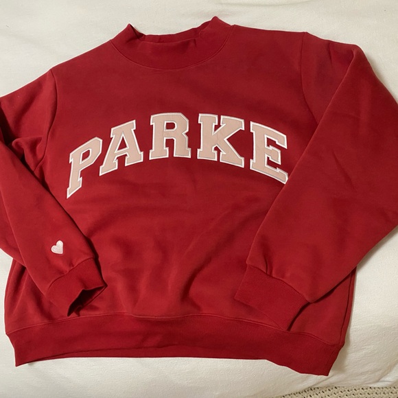 Parke Tops - PARKE - Varsity Mockneck - Crimson + Peony